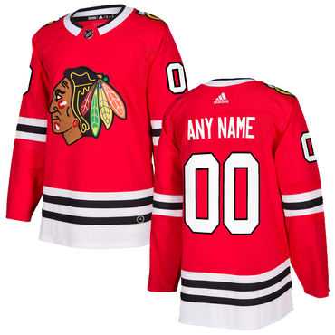 Men%27s Chicago Blackhawks Custom Red Home Adidas Stitched NHL Jersey->customized nhl jersey->Custom Jersey